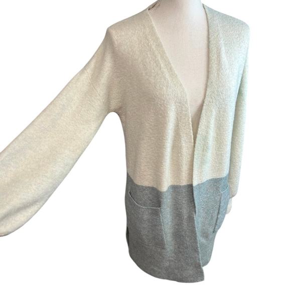 Madewell Edgewater Bubble-Sleeve Cardigan Sweater casual neutral scandi girl - Picture 4 of 11